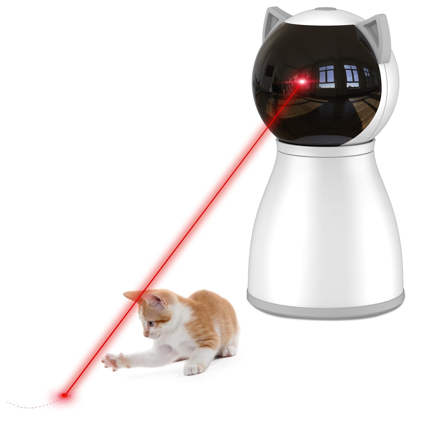 Laser Cat Toys for Indoor Cats,The 4th Generation Real Random Trajectory Motion Activated Rechargeable Automatic Cat Laser Toy,Interactive Cat Toys for Bored Indoor Adult